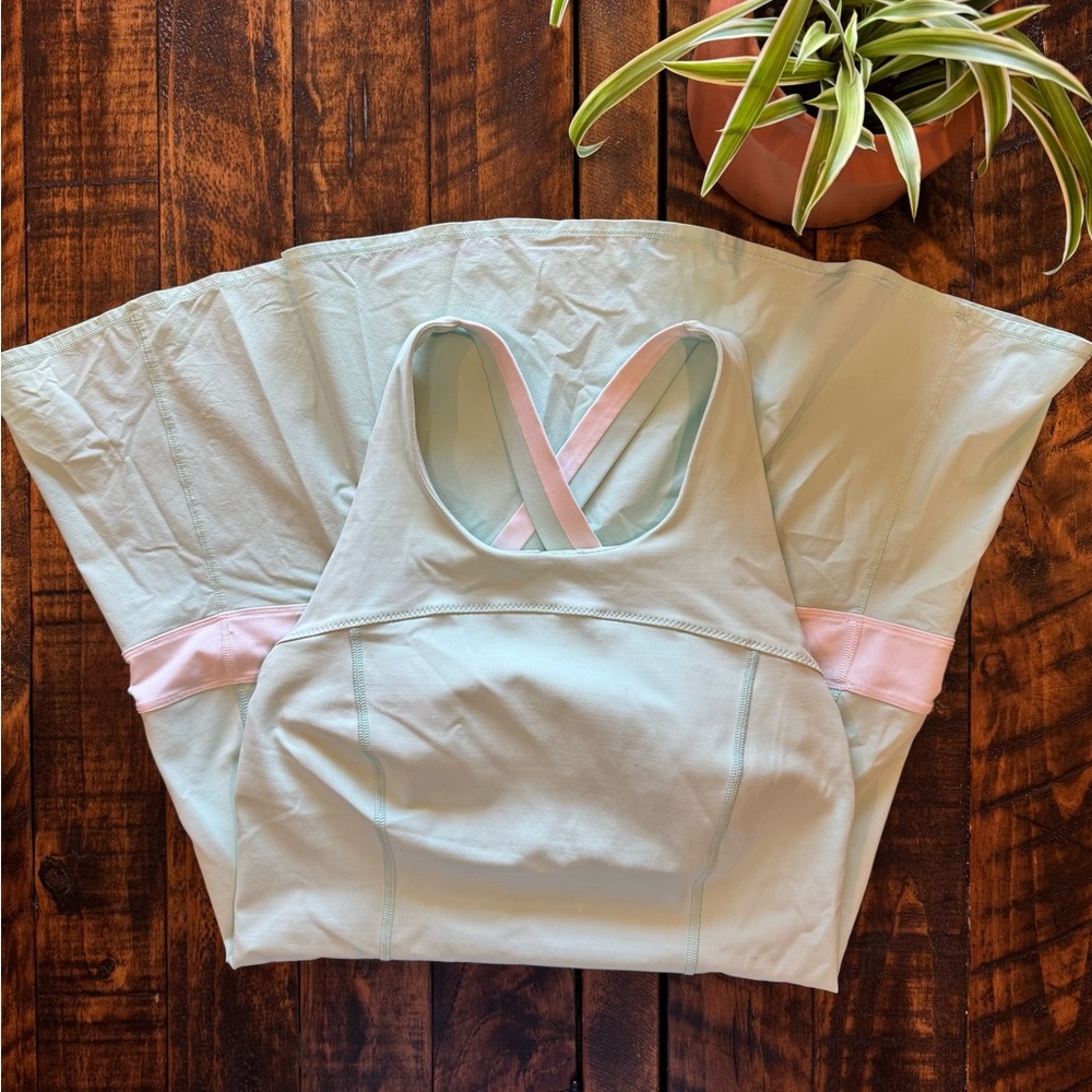 Light Blue and Pink Sports Bra